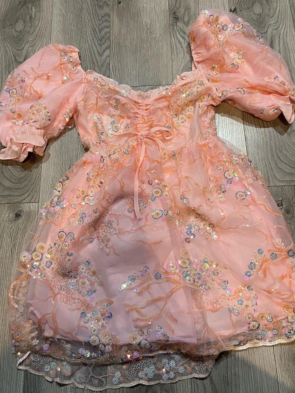 Buddy Love Pink Sequin Floral Mini Dress